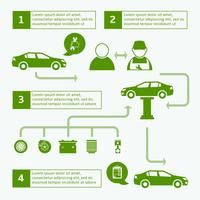 Plantilla de diseño de coche auto servicio folleto infografía vector