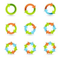 Circle Arrow Icons vector