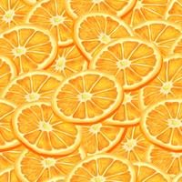 Sliced orange seamless background vector