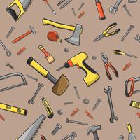 Carpenter tools seamless pattern vector