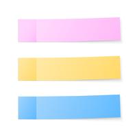 Color sticky notes vector