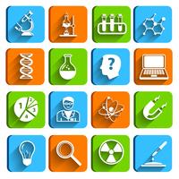 Science Laboratory Icons Set vector