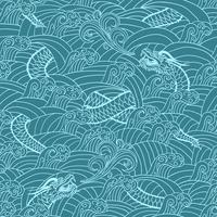 Asian pattern with dragon background vector