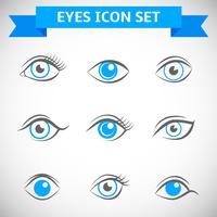 Conjunto de iconos de ojos vector