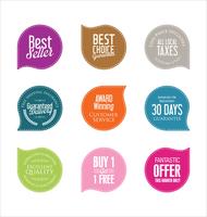 Modern badges stickers and labels collection vector