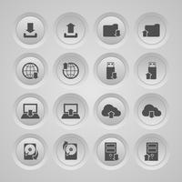 Upload Download Icons Set vector