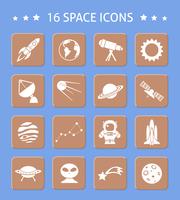 Space and astronomy buttons vector