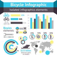 Elementos de infografía bicicleta vector