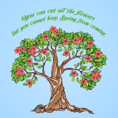 Spring tree poster