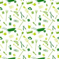 Garden tools seamless pattern vector