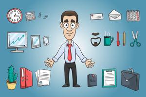 Business man character pack vector