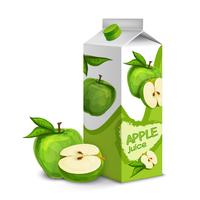 Paquete de jugo de manzana vector