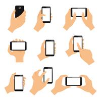 Touch screen hand gestures vector