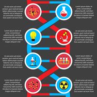 Chemistry or biology flat infographics vector