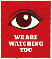 Looking eye poster vector