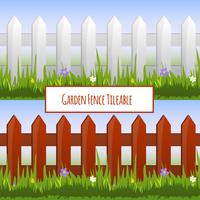 Garden fence pattern vector