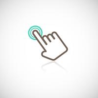 Touching hand icon vector