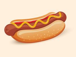 American hotdog sandwich vector