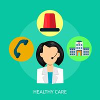 Healthy Care Conceptual illustration Design vector