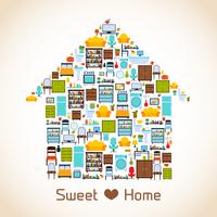 Sweet home concept vector