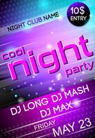 Night party poster vector