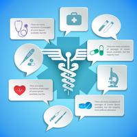 Medical paper infographic vector