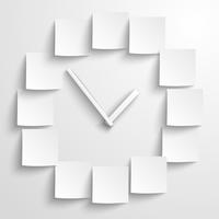 Abstract paper clock vector