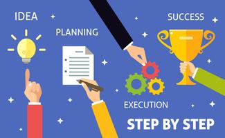 Business steps concept vector