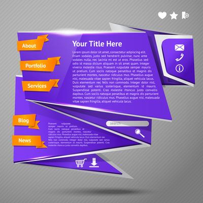 Origami website template