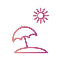 Beach Umbrella Vector Icon