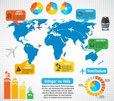 Conjunto de elementos de infografía de turismo. vector