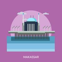 Makassar Conceptual ilustración Diseño vector