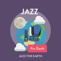Jazz For Earth Conceptual illustration Design vector