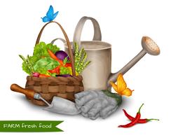 Farm fresh food concept vector