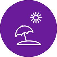 Beach Umbrella Vector Icon