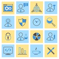 SEO Flat Icons Set vector