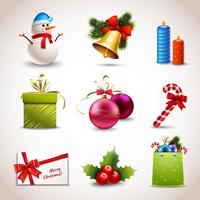 Christmas icons set vector