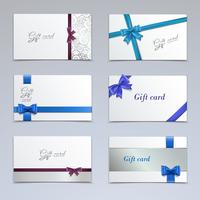 Gift cards set vector