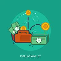 Dollar Wallet Conceptual illustration Design vector