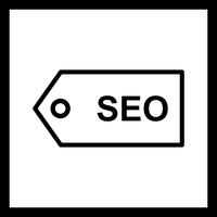 Vector icono de etiqueta SEO