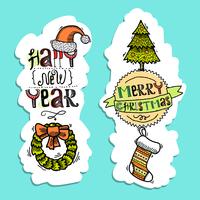 Banners verticales de navidad vector