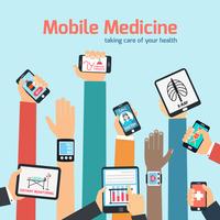 Mobile health concept vector