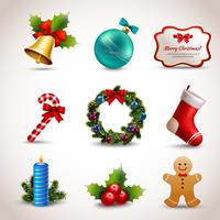 Christmas icons set vector