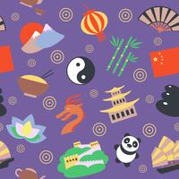 China seamless pattern vector