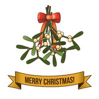 Christmas holy branch icon vector
