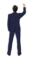 Businessman back view vector