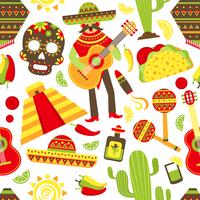 Mexico seamless pattern vector