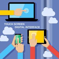 Touch screen gadgets vector