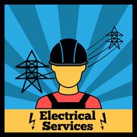 Electricity icon poster vector