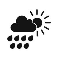 Icono de Vector de lluvia de verano